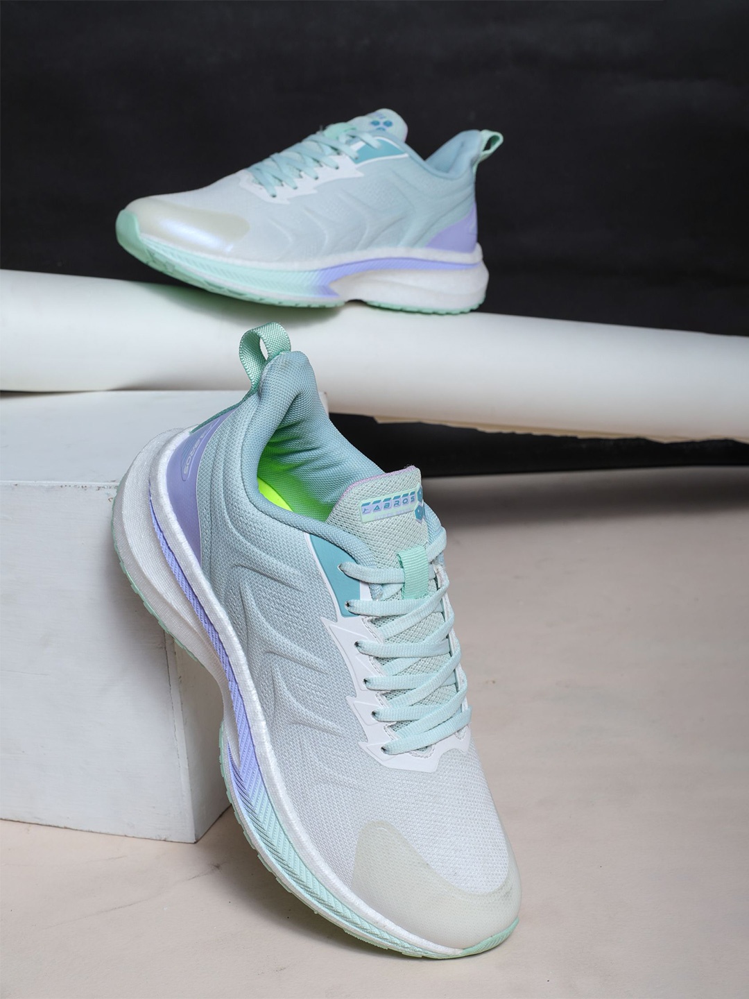 

ABROS Men Mesh Running Shoes, Off white