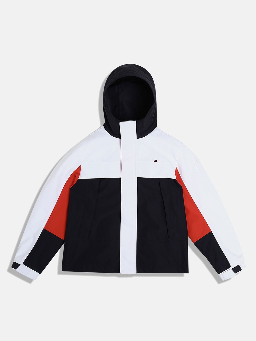 

Tommy Hilfiger Boys Colourblocked Hooded Tailored Jacket, Black