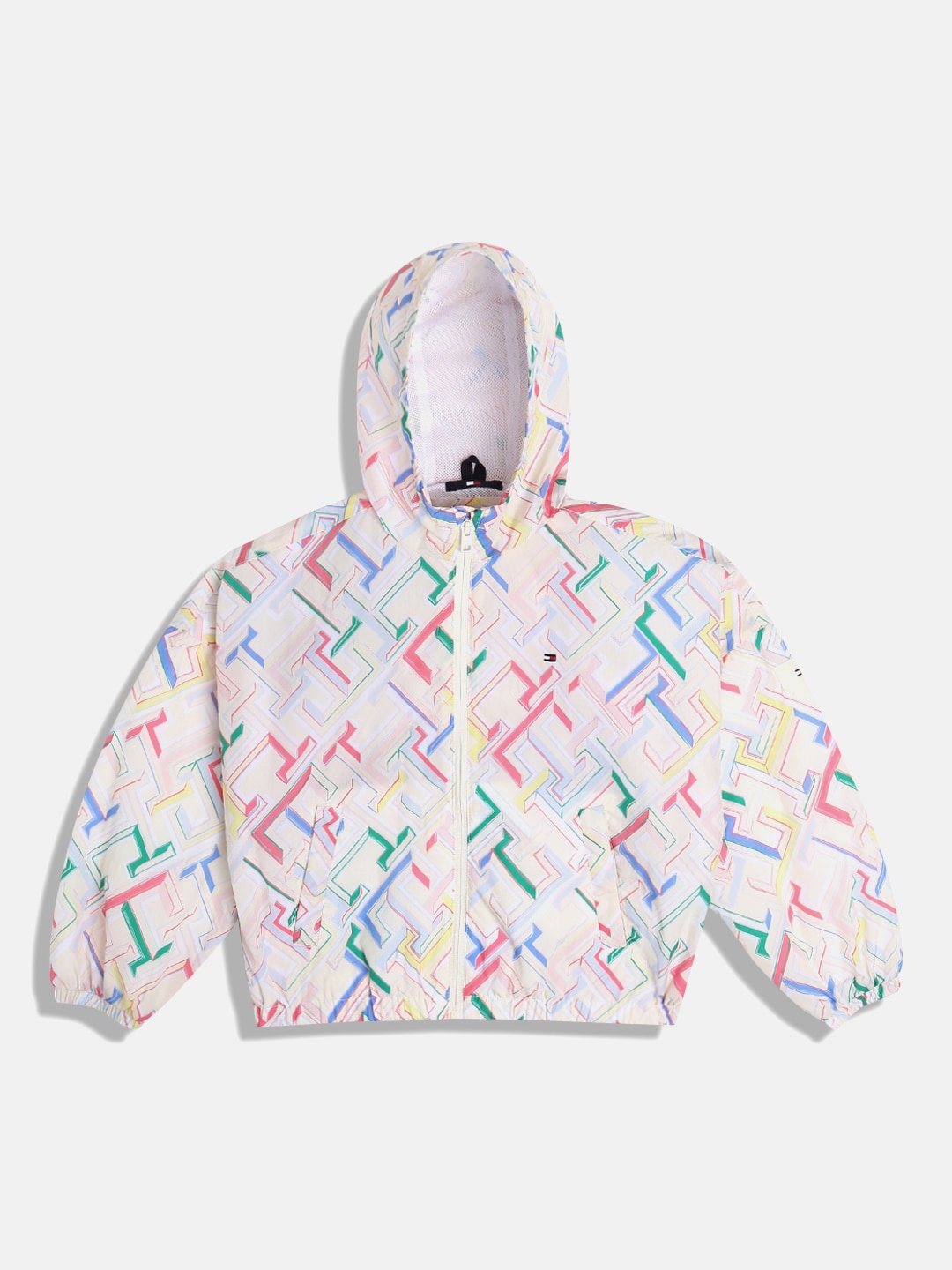 

Tommy Hilfiger Girls Floral Crop Quilted Jacket, White