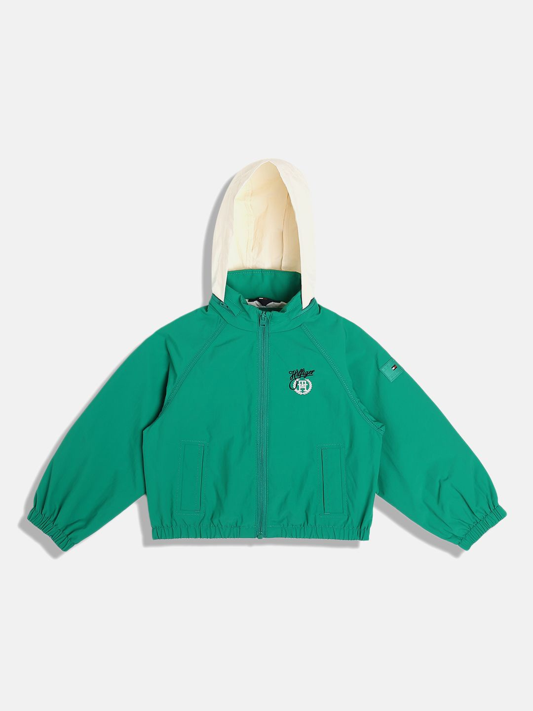 

Tommy Hilfiger Girls Colourblocked Sporty Jacket, Green