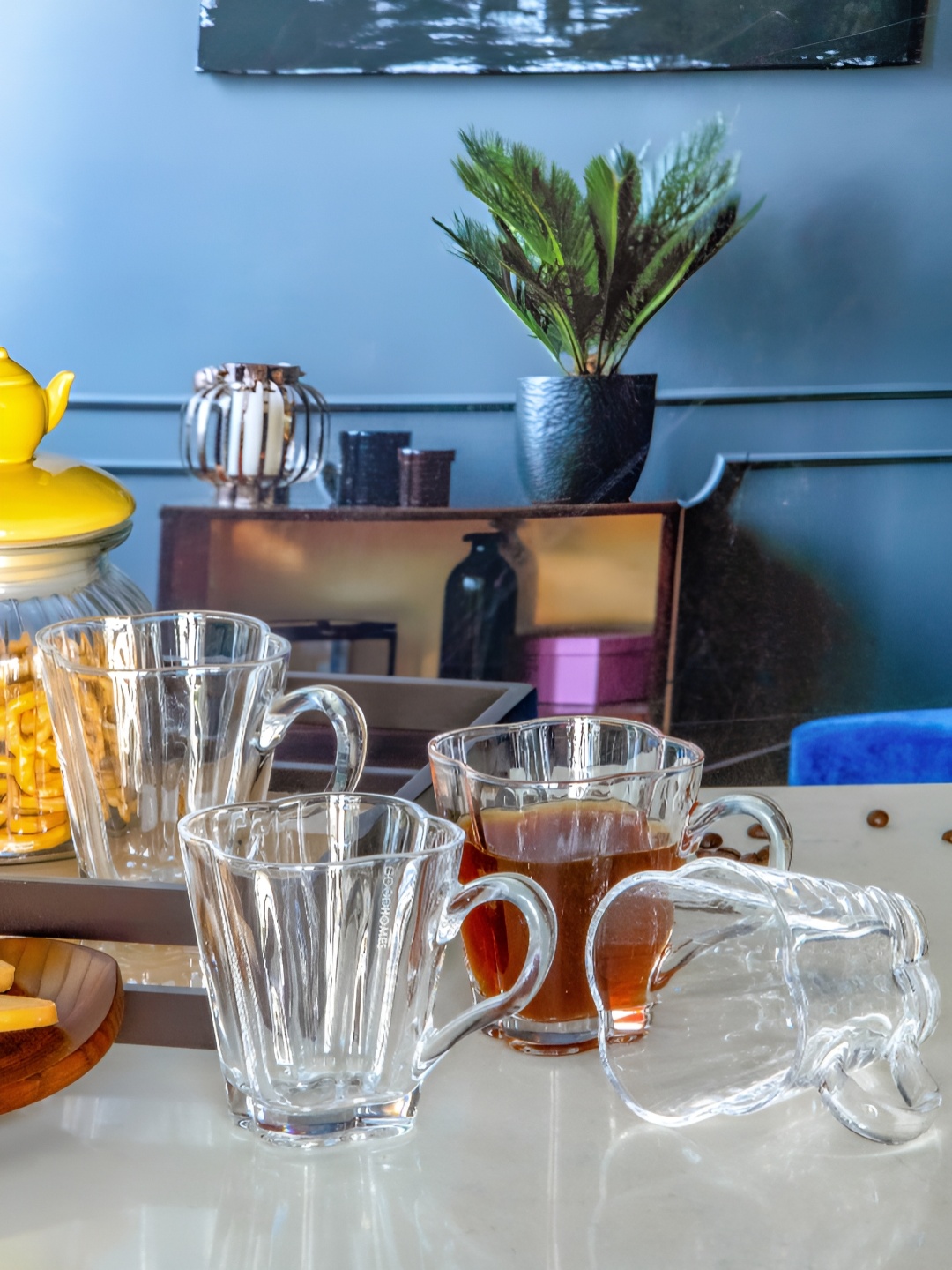 

Aura Transparent 6 Pieces Glass Glossy Mugs 200ml Each