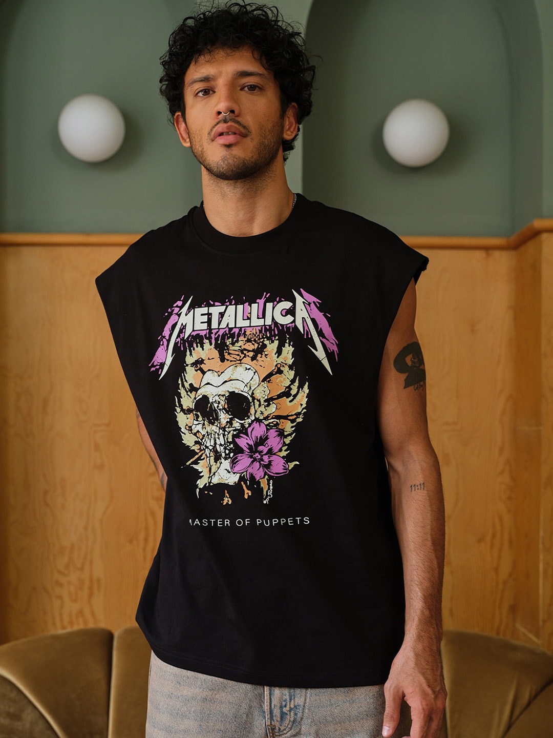 

Bonkers Corner Graphic Printed Pure Cotton T-shirt, Black