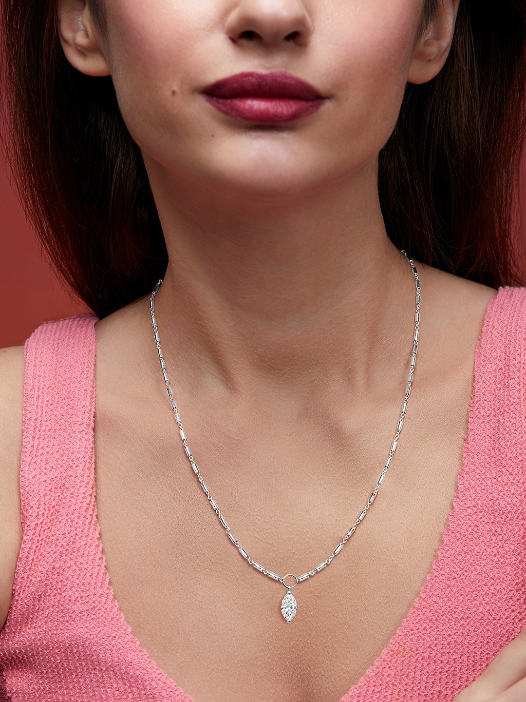 

MINUTIAE Brass Silver-Plated Necklace With Chain