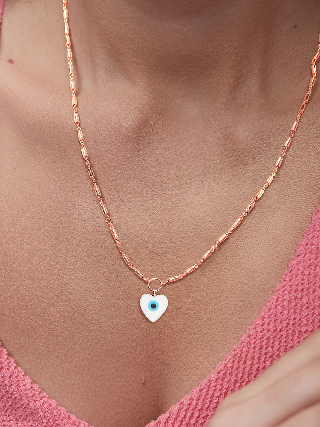 

MINUTIAE Brass Rose Gold-Plated Necklace With Chain