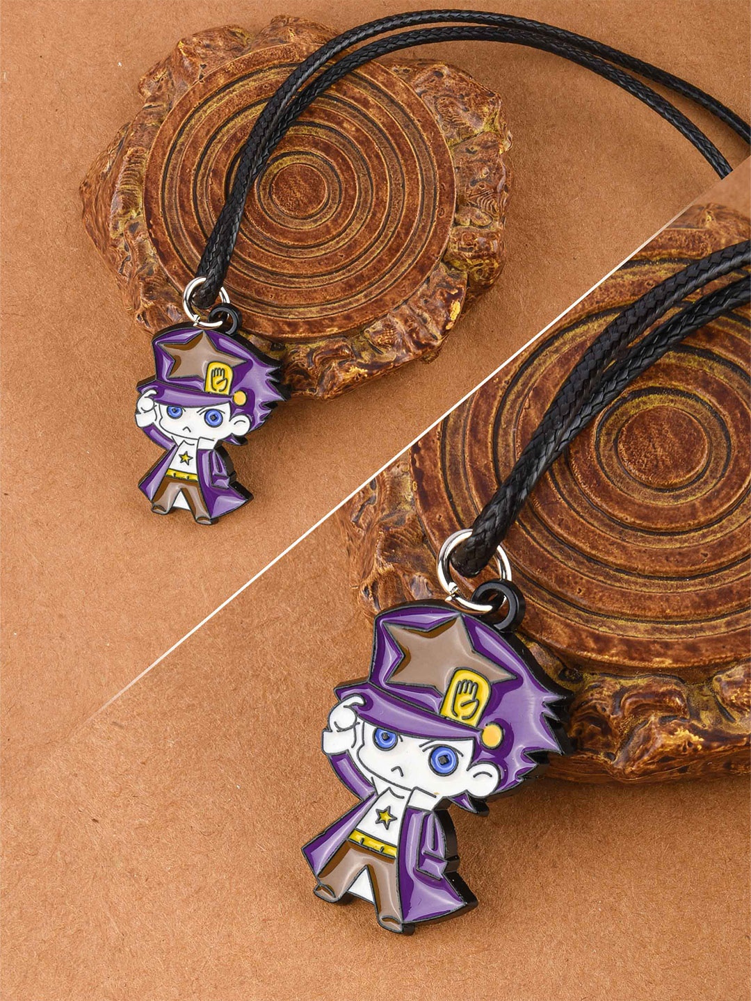 

COMICSENSE JoJo's Bizarre Anime Pendant with Chain, Black