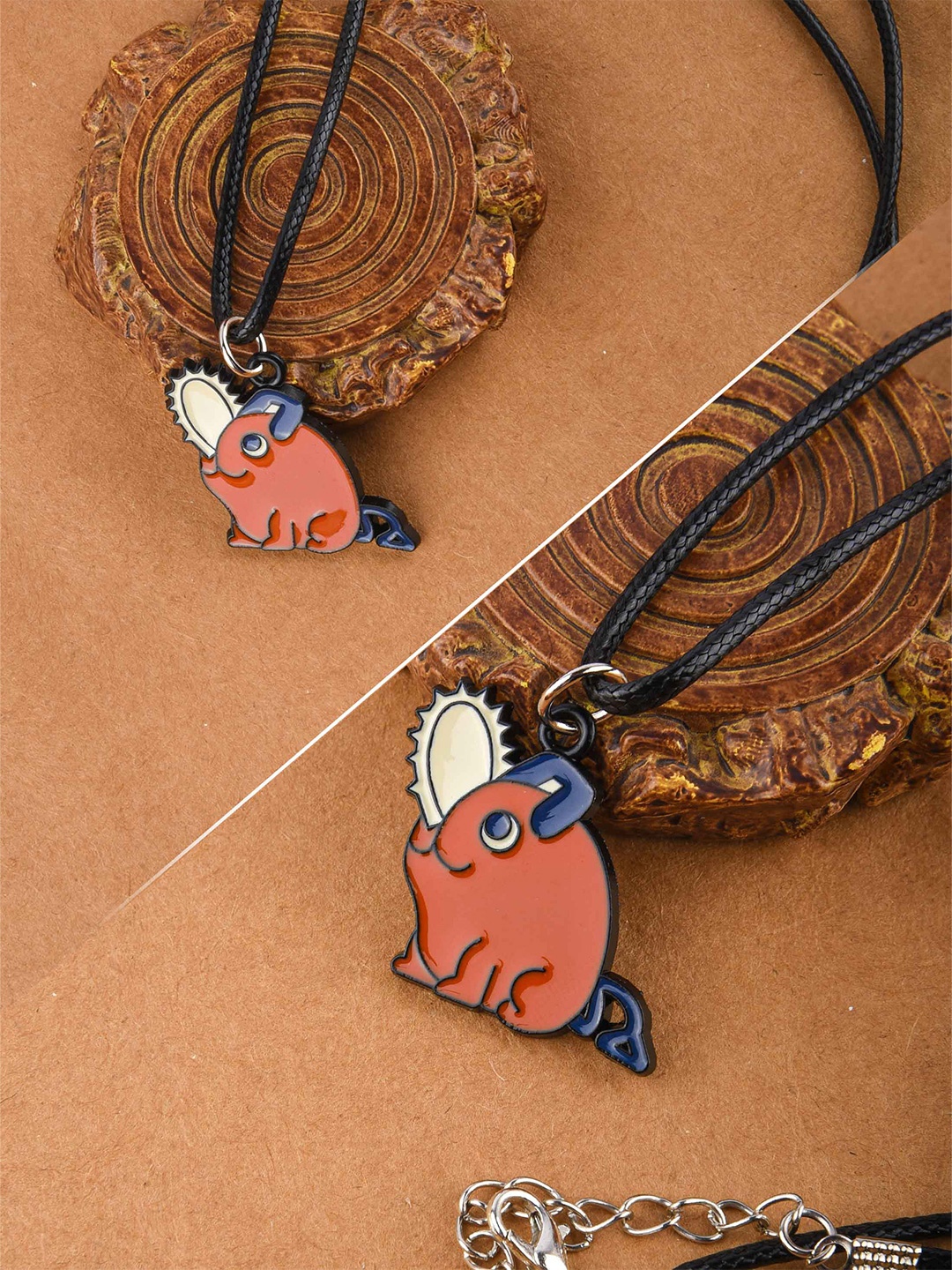 

COMICSENSE Chainsaw Man Anime Kawaii Devil Pendant, Orange