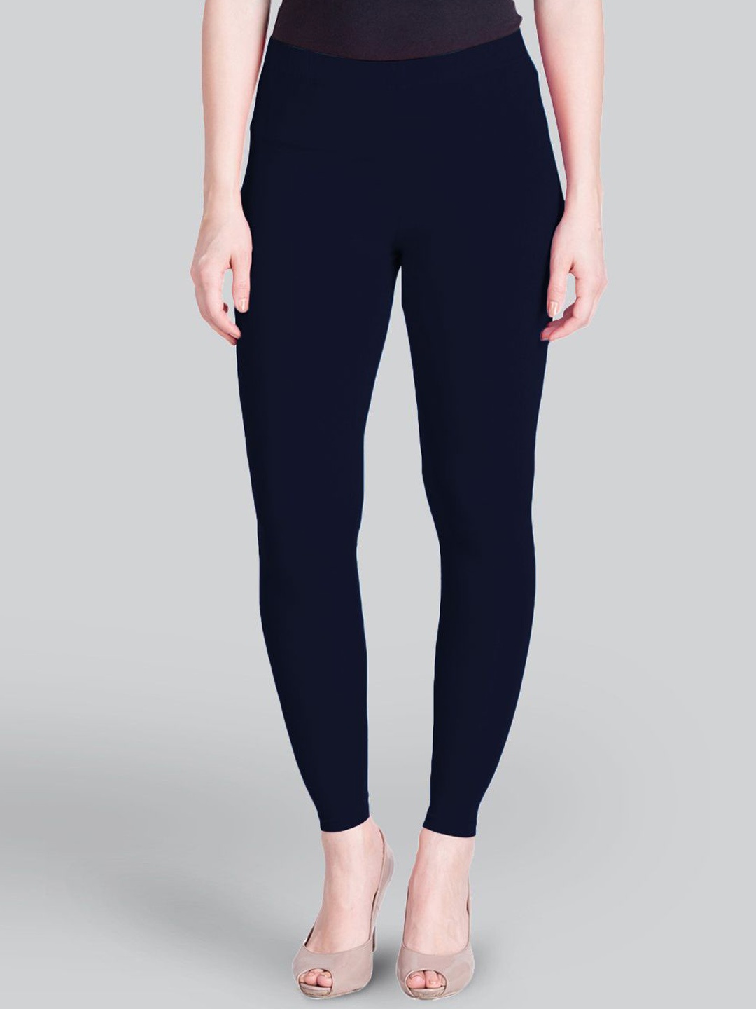 

LYRA Cotton Ankle Length Leggings, Navy blue