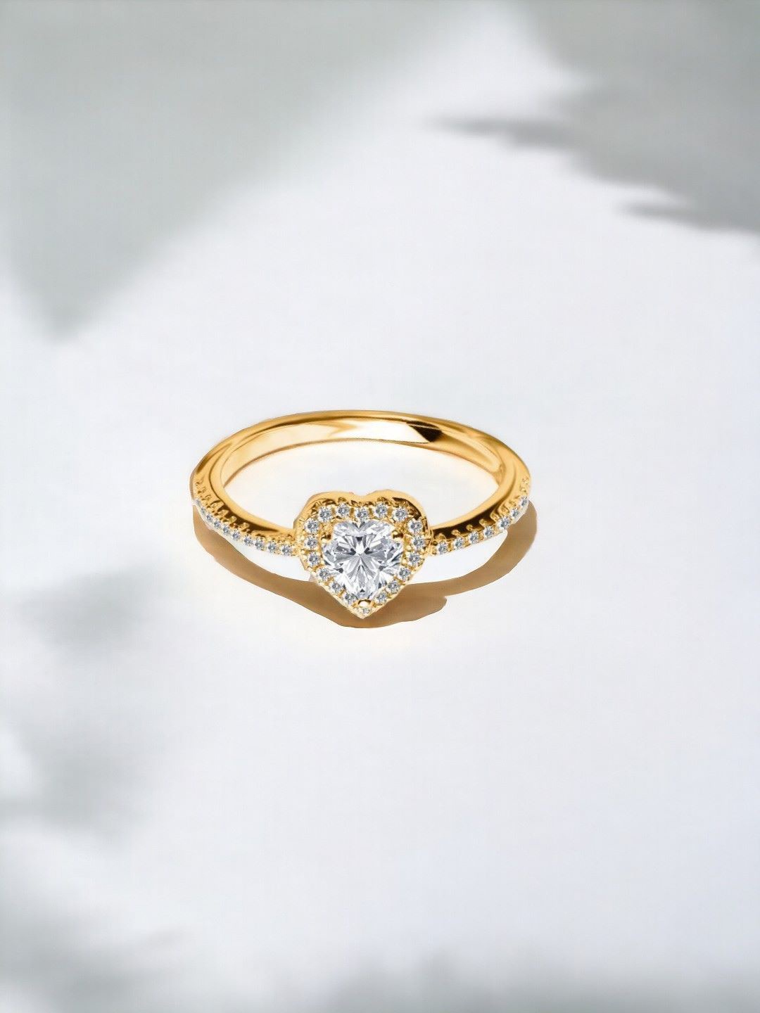 

Nistra 925 Sterling Silver Gold Plated CZ Studded Finger Ring