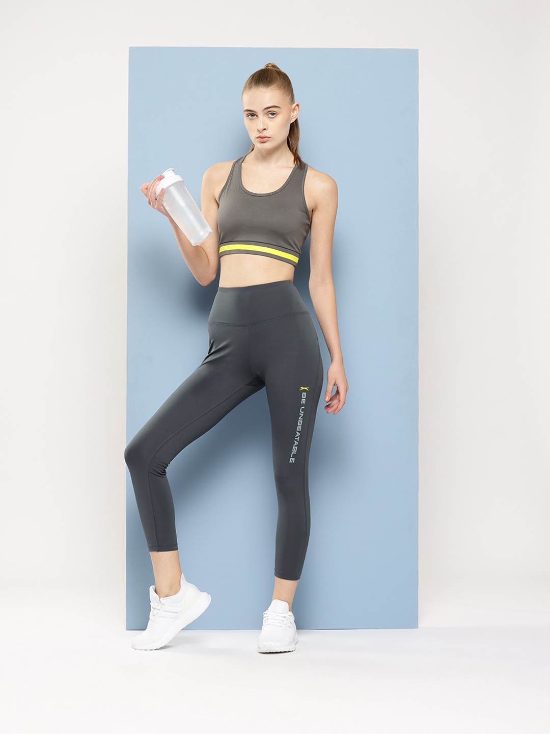 

Slazenger Printed Gym Tights, Grey