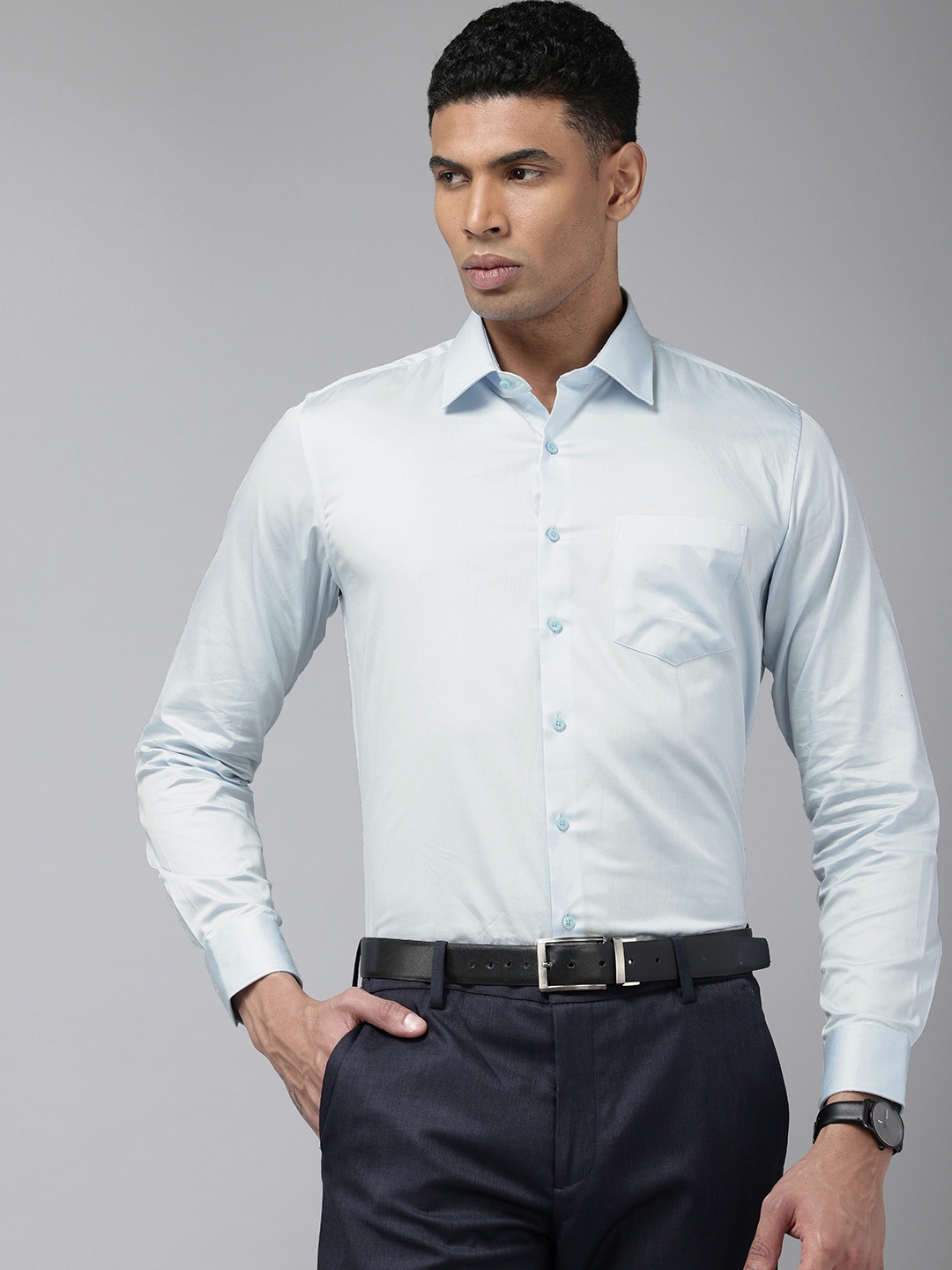 

Van Heusen Pure Cotton Slim Fit Formal Shirt, Blue