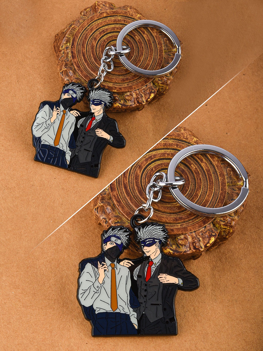 

COMICSENSE Naruto Anime Sensei Duo Key chain, Black