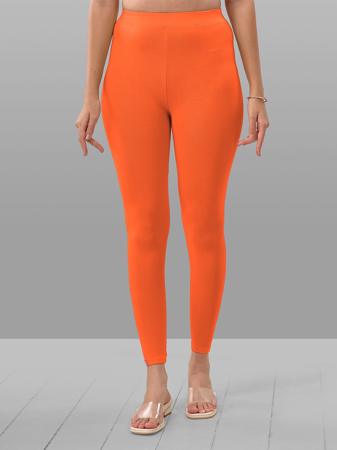 

LYRA Knitted Premium Ankle-Length Leggings, Orange