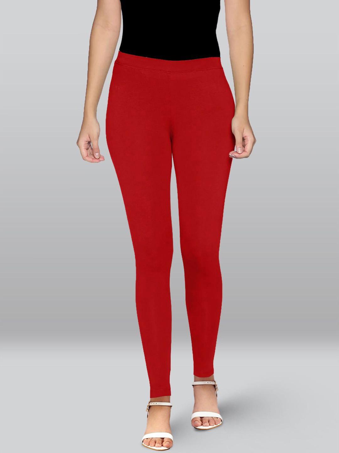 

LYRA Premium Ankle Length Leggings, Red