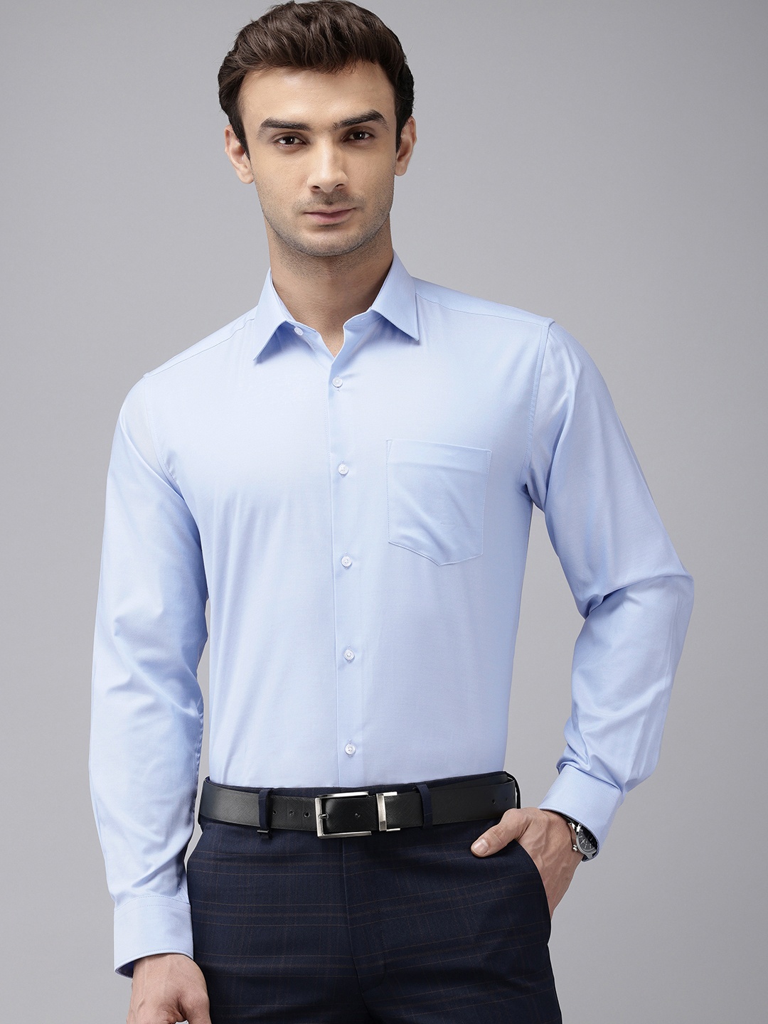 

Van Heusen Custom Fit Pinstriped Formal Shirt, Blue