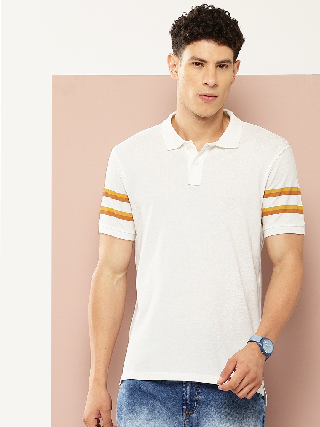 

Harvard Polo Collar Pure Cotton T-shirt, White