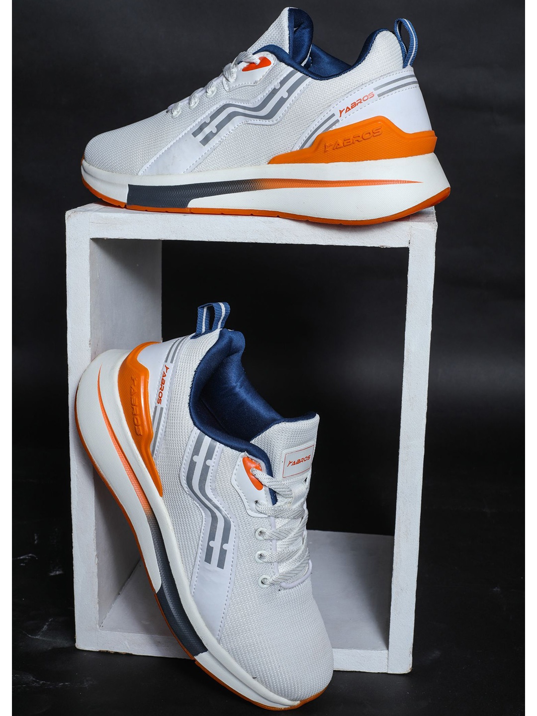 

ABROS Men Running Shoes, White