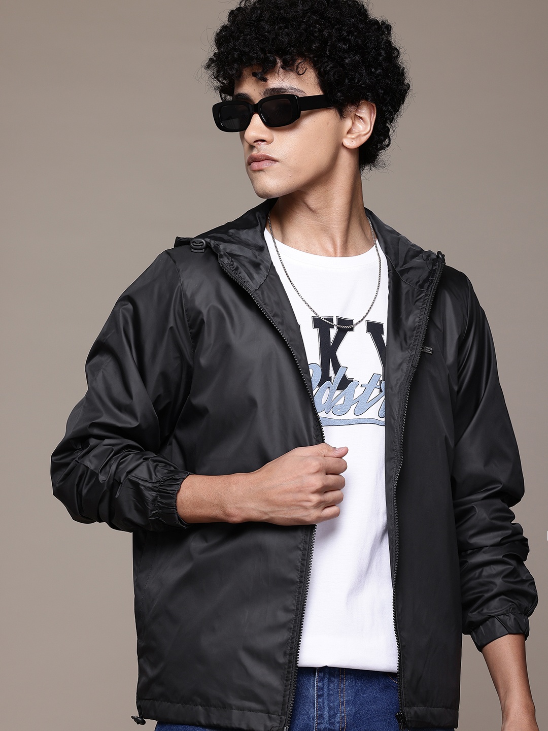 

The Roadster Lifestyle Co. Hooded Tailored Jacket, Black