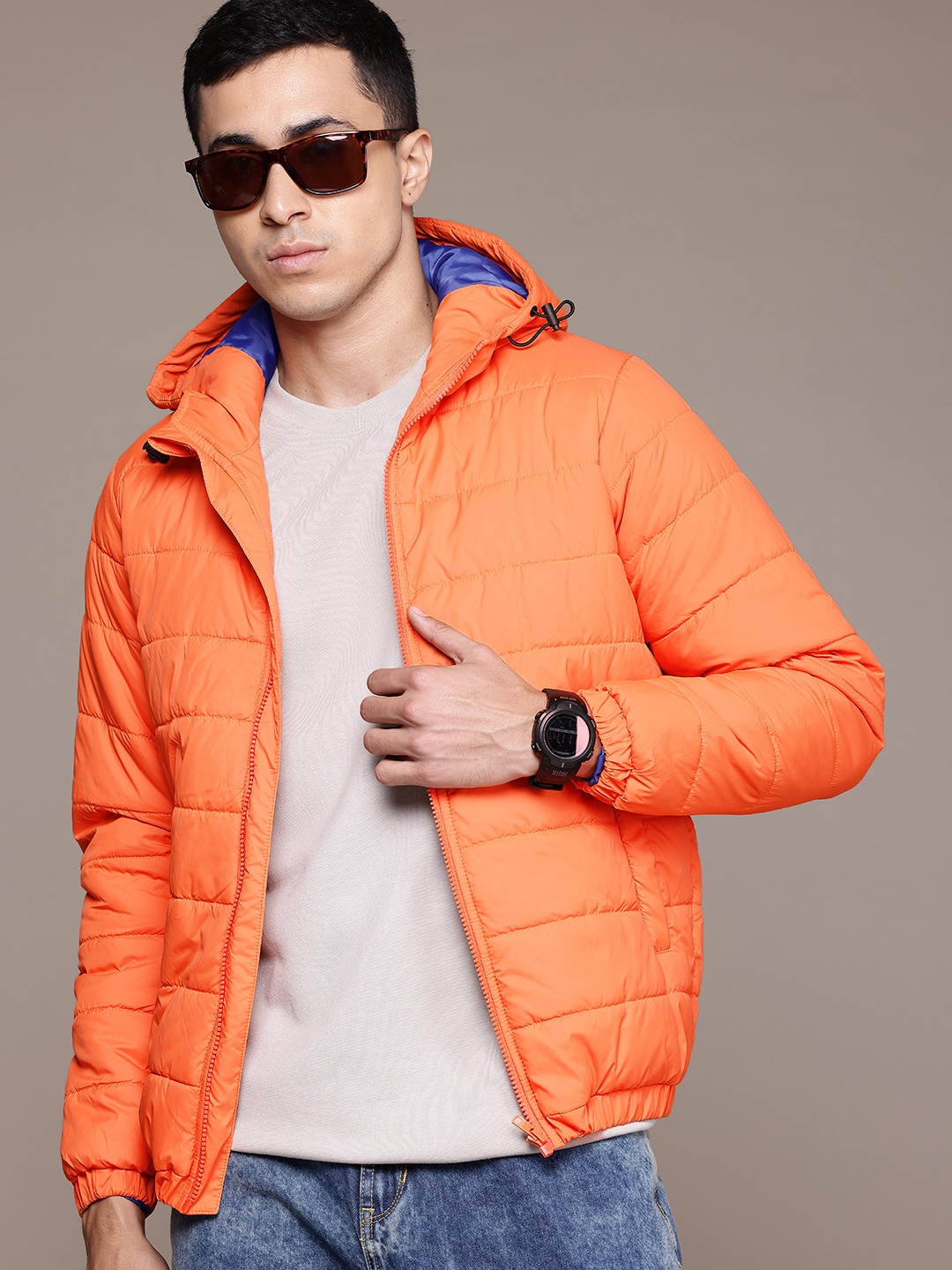 

The Roadster Lifestyle Co. Quilted Padded Jacket, Orange