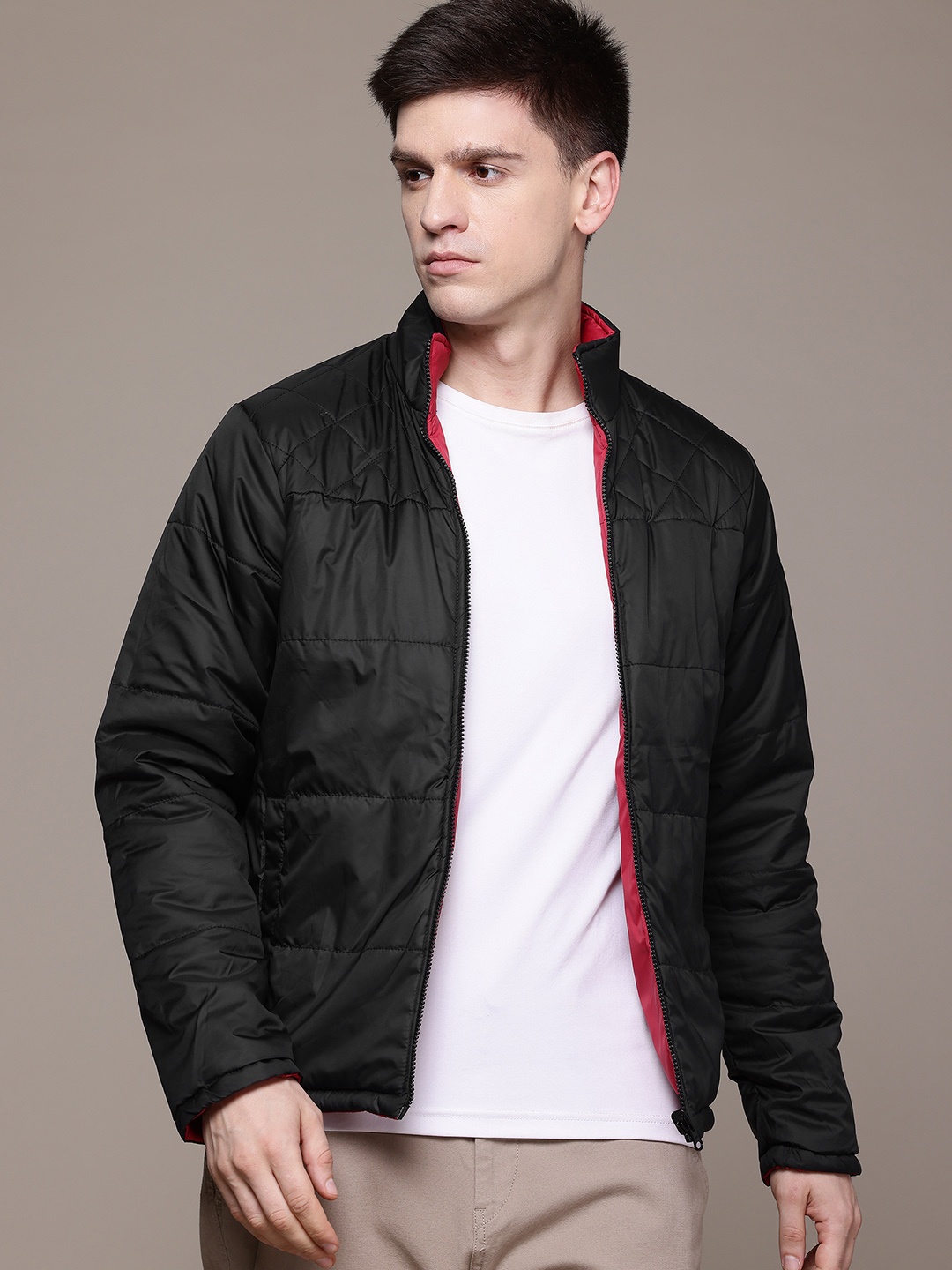 

Roadster The Lifestyle Co. Reversible Padded Jacket, Black