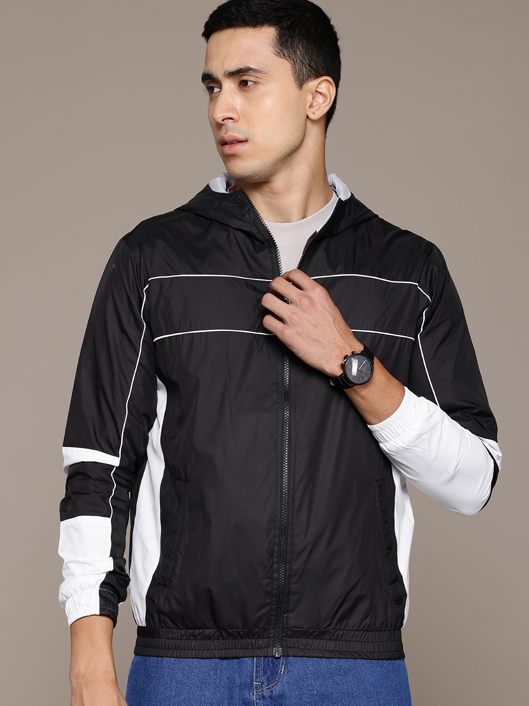 

The Roadster Lifestyle Co. Hooded Bomber Jacket, Black