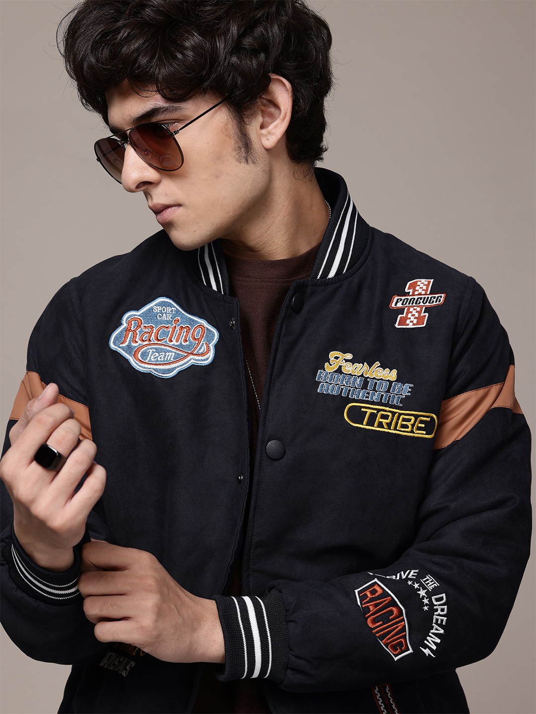 

The Roadster Lifestyle Co. Men Bomber Jacket, Navy blue