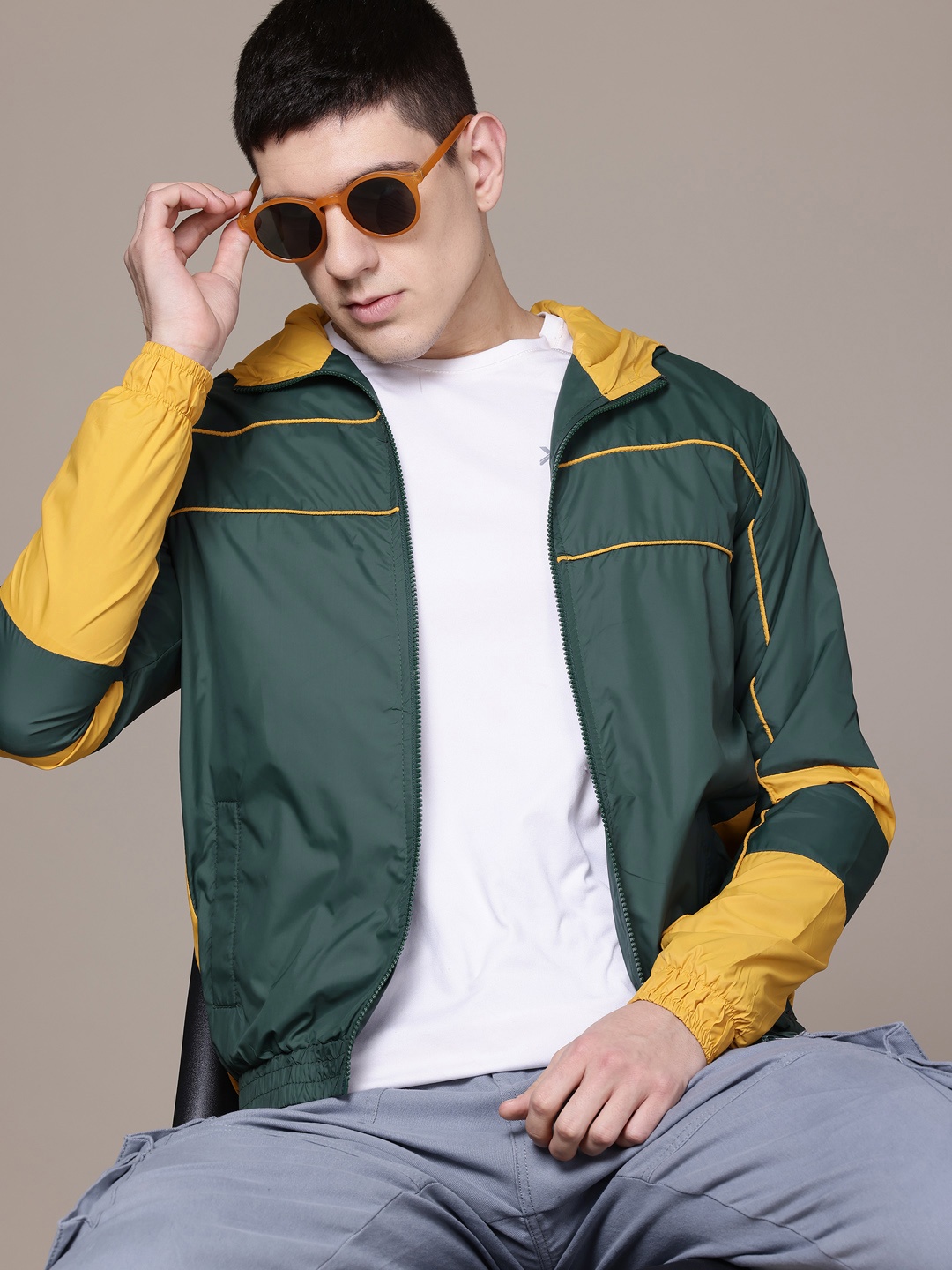 

The Roadster Lifestyle Co. Varsity Hooded Tailored Jacket, Green