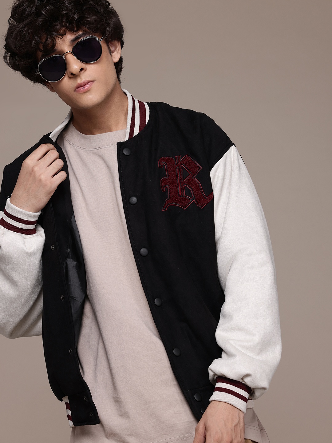 

The Roadster Lifestyle Co. Embroidered Bomber Jacket, Black