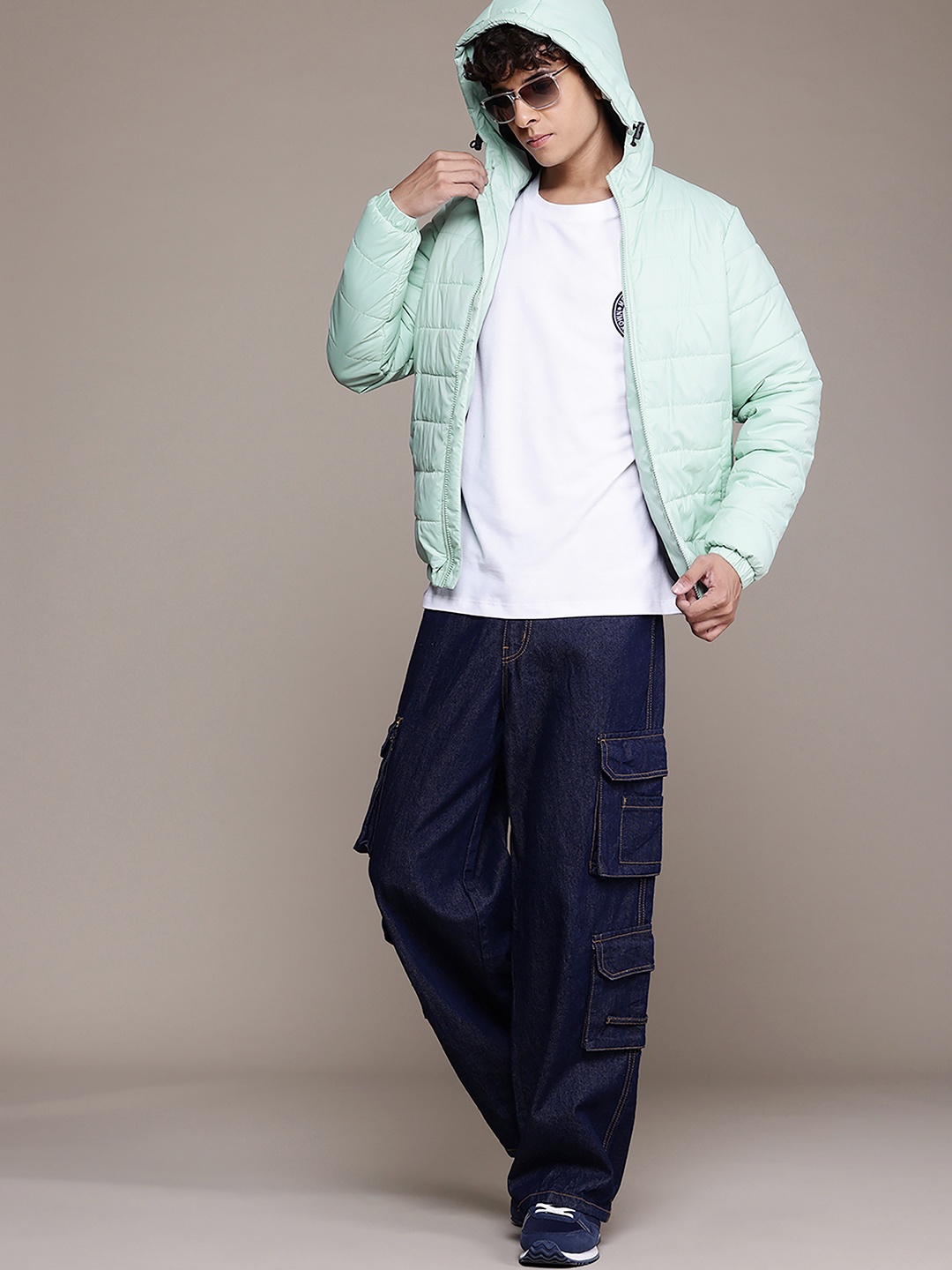 

The Roadster Lifestyle Co. Hooded Padded Jacket, Sea green