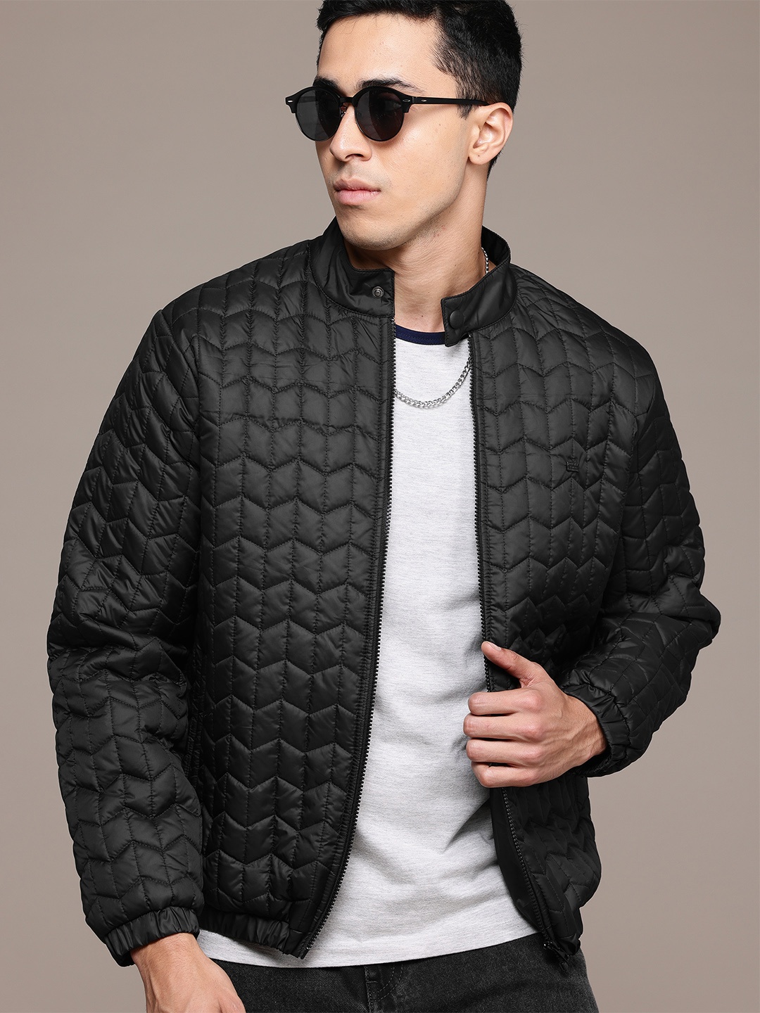 

The Roadster Lifestyle Co. Quilted Padded Jacket, Black