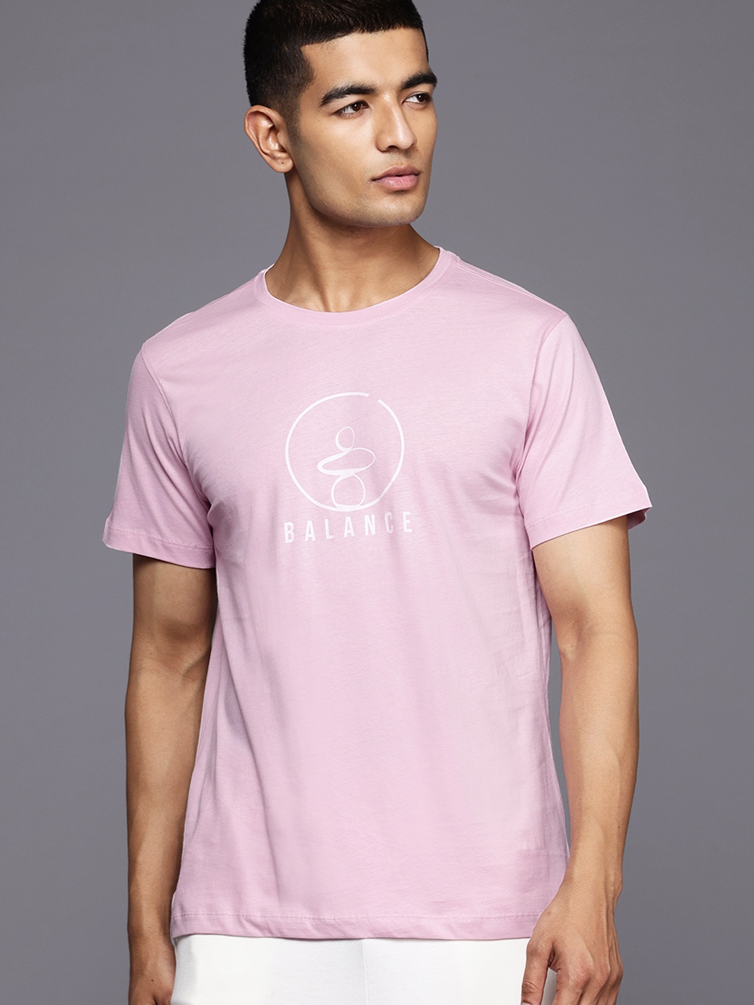 

HRX by Hrithik Roshan Pure Cotton Yoga T-shirt, Pink