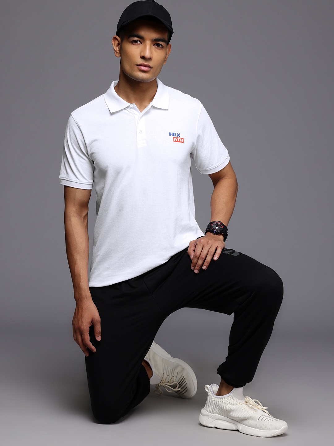 

HRX by Hrithik Roshan Polo Collar Lifestyle T-shirt, White