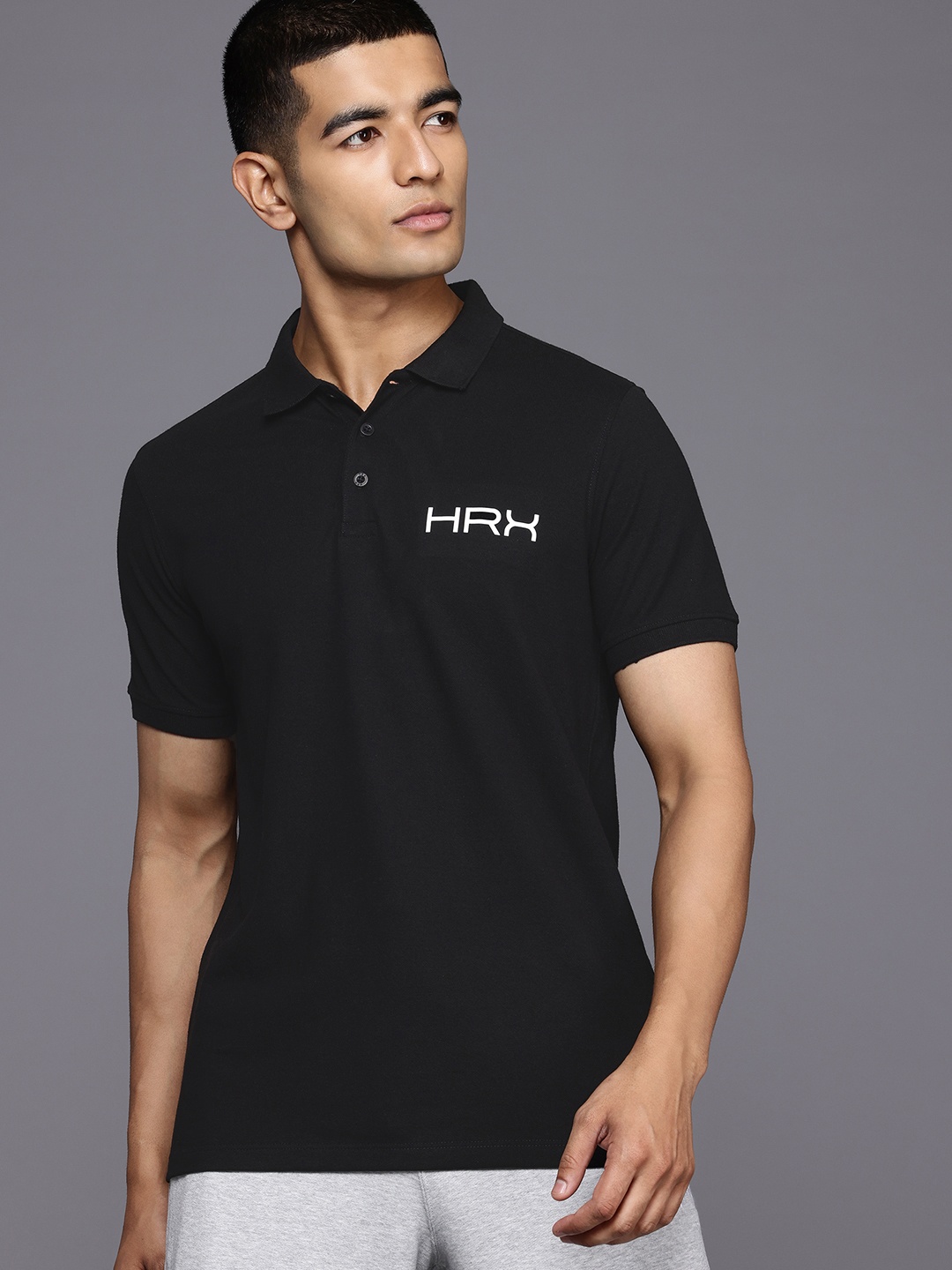

HRX by Hrithik Roshan Men Polo Collar T-shirt, Black