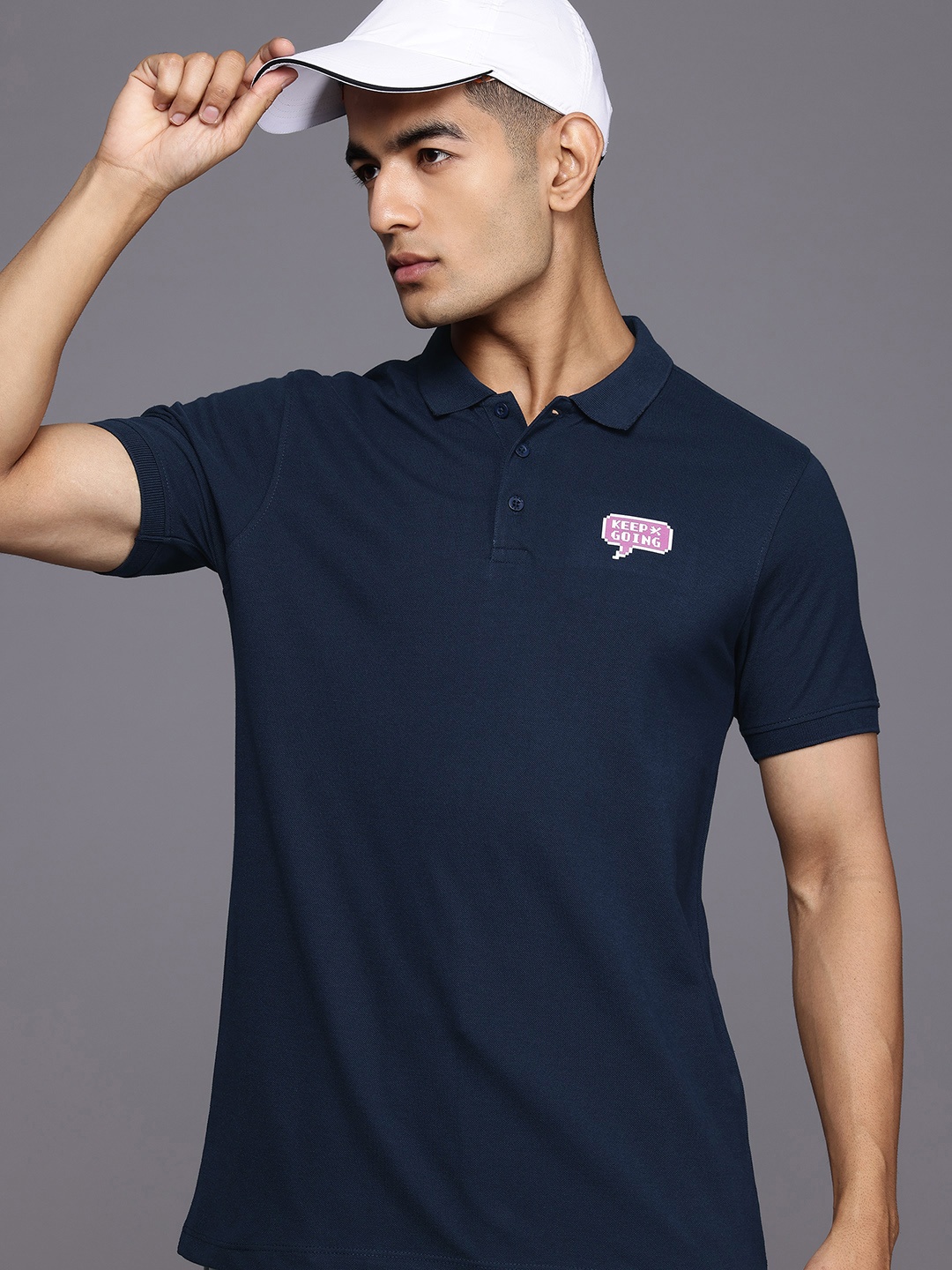 

HRX by Hrithik Roshan Men Polo Collar T-shirt, Navy blue
