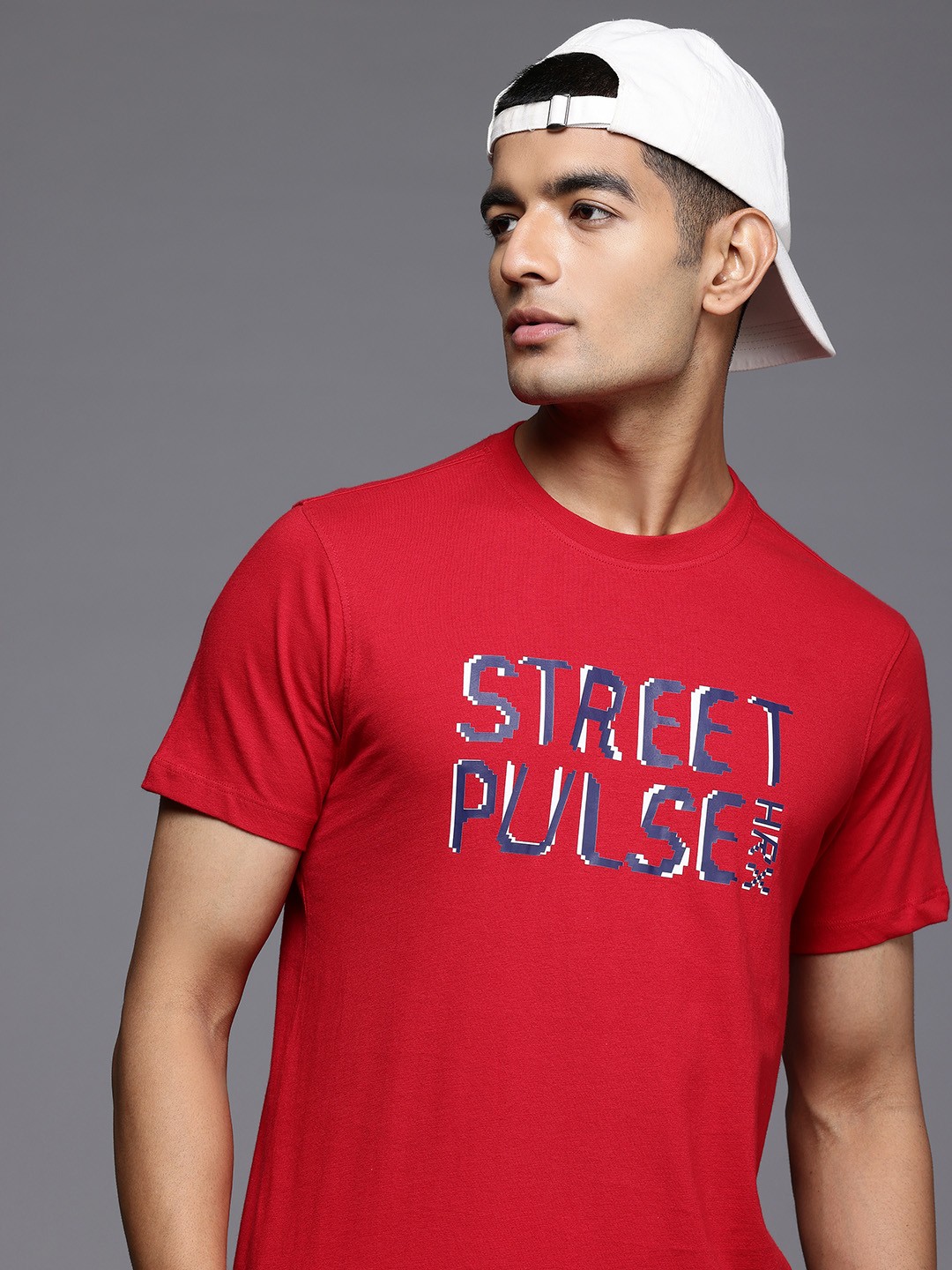 

HRX by Hrithik Roshan Typography Pure Cotton T-shirt, Red