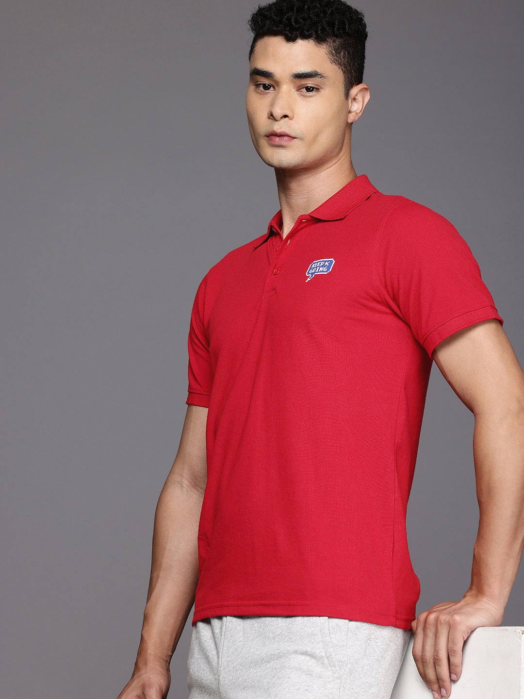 

HRX by Hrithik Roshan Polo Collar T-shirt, Red
