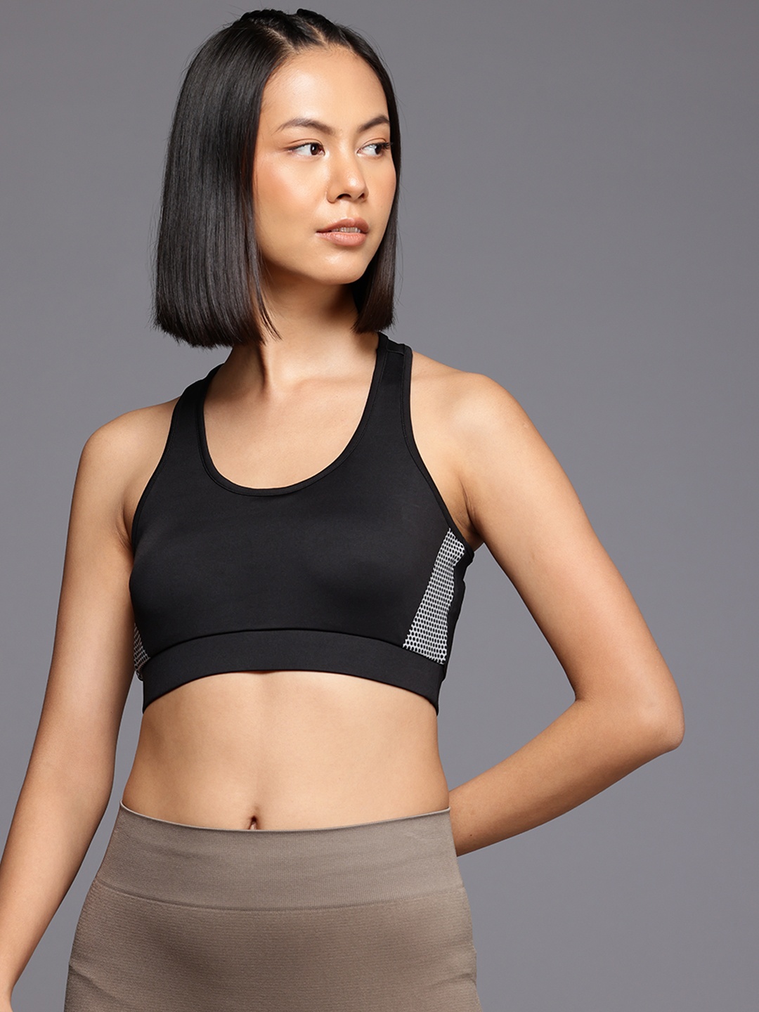 

HRX by Hrithik Roshan Lightly Padded Workout Bra, Black