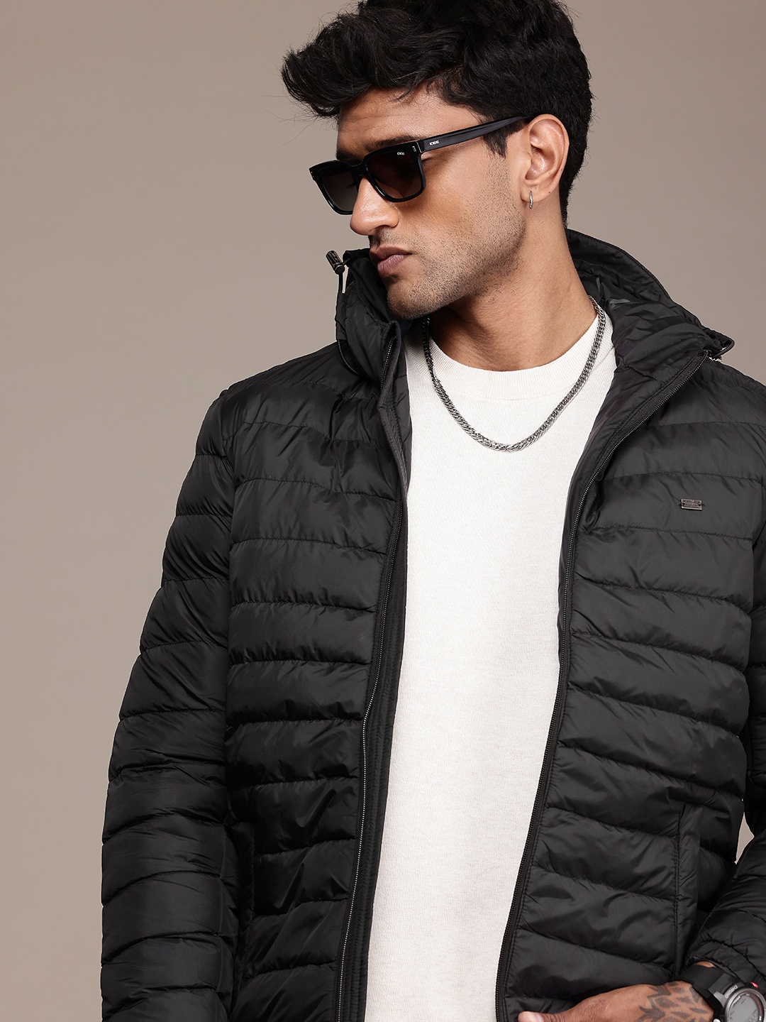 

The Roadster Life Co. Hooded Padded Jacket, Black