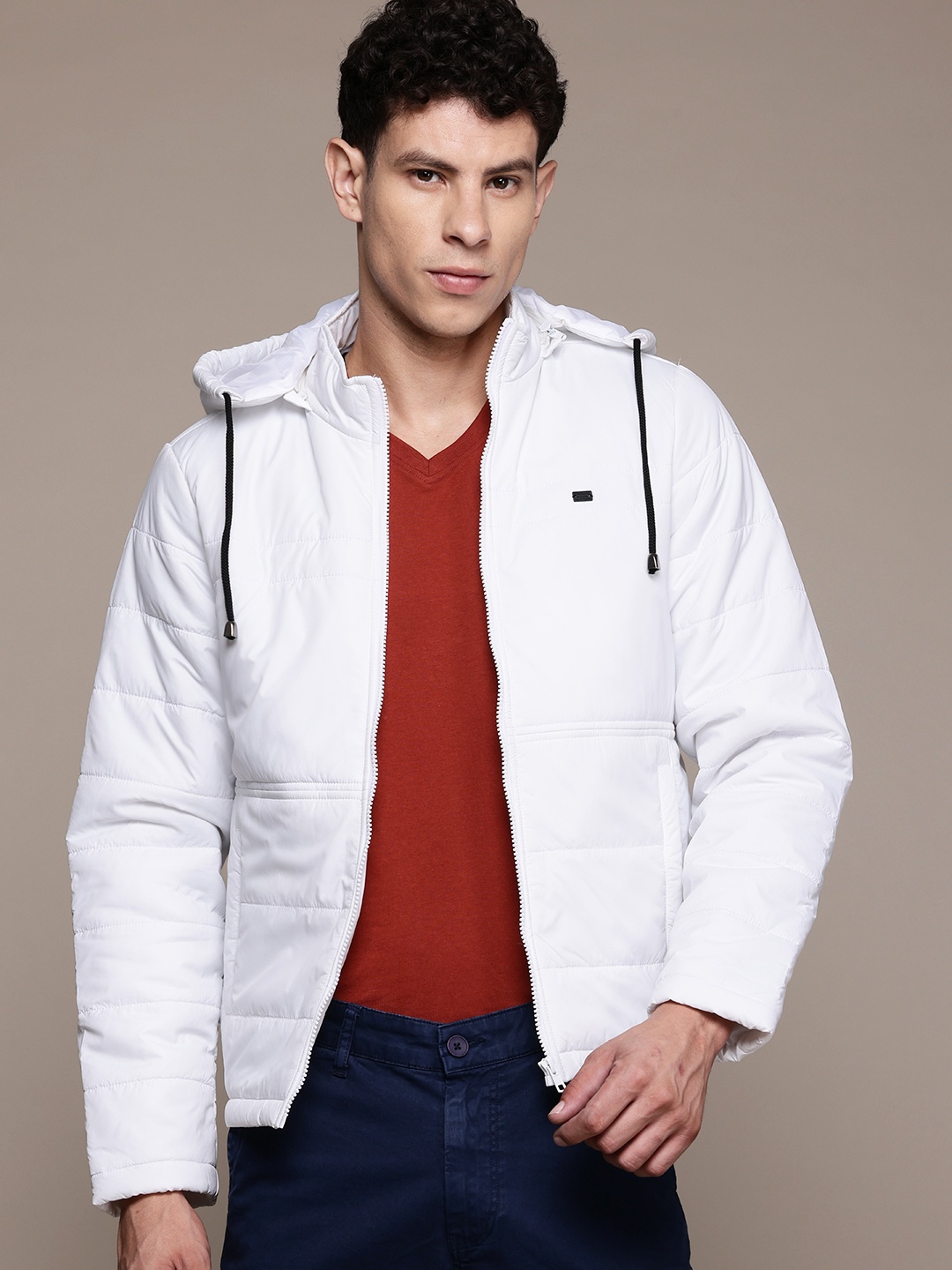 

The Roadster Lifestyle Co. Detachable Hood Tailored Jacket, White