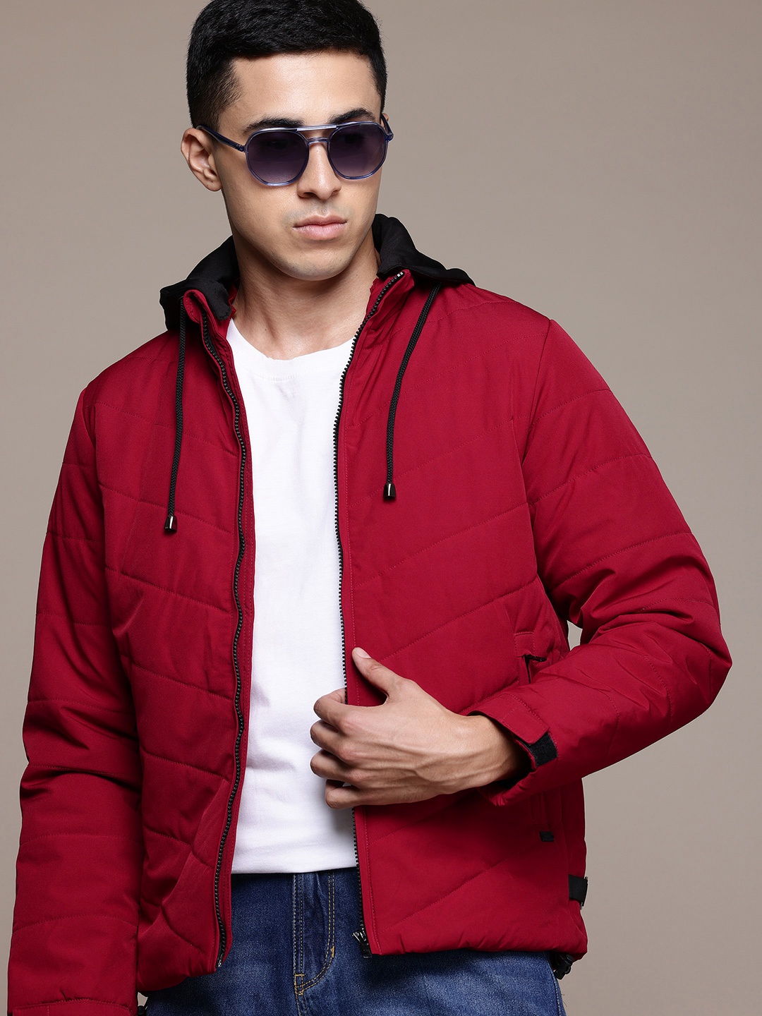 

The Roadster Lifestyle Co. Hooded Padded Jacket, Red
