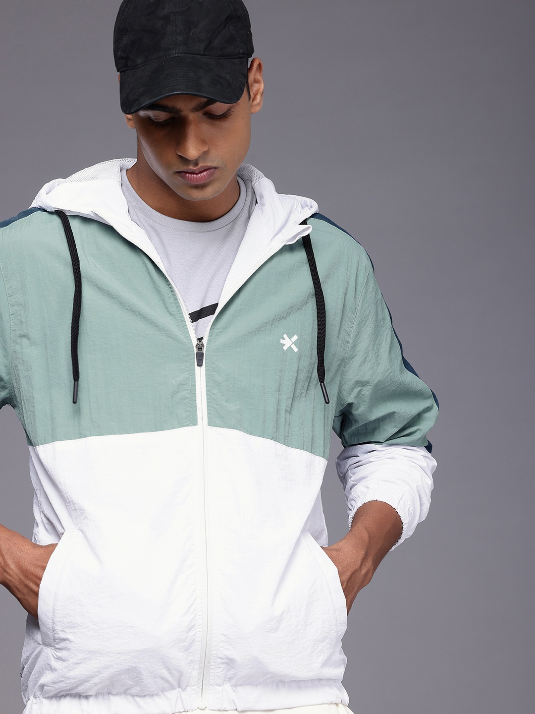 

HRX by Hrithik Roshan Colourblocked STREETPULSE Rapid-Dry Sporty Lifestyle Jacket, Blue