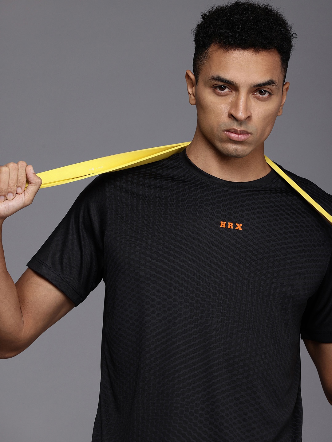 

HRX by Hrithik Roshan Rapid Dry Antimicrobial Finish Printed Training T-shirt, Black