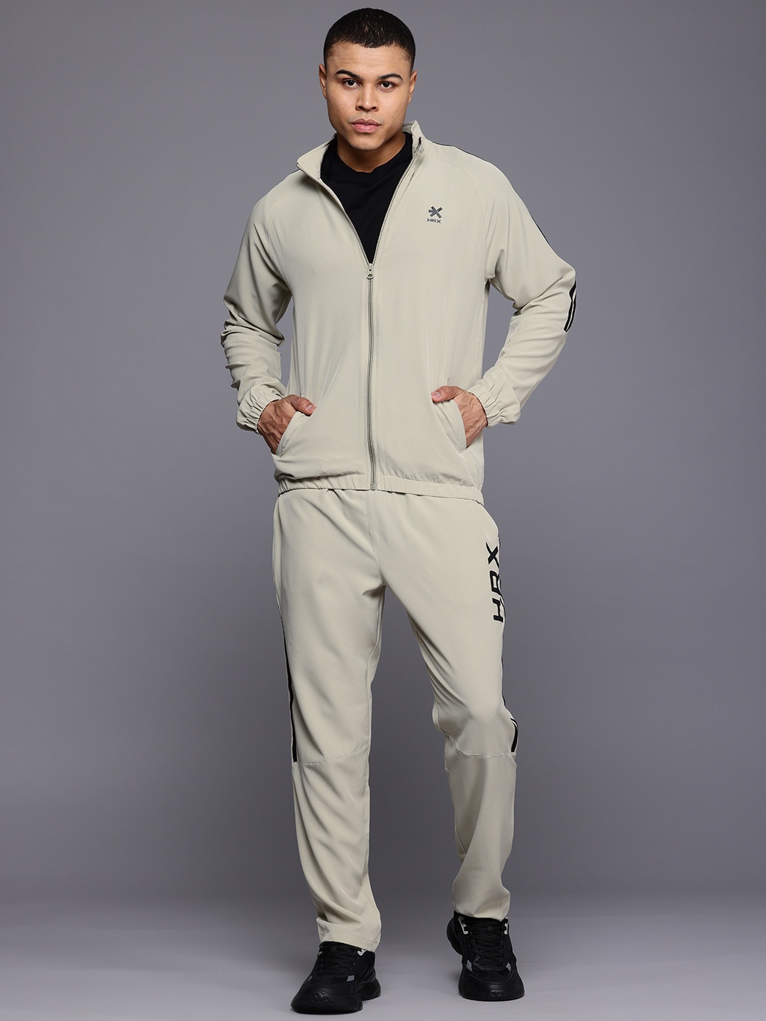 

HRX by Hrithik Roshan Running Tracksuit, Beige
