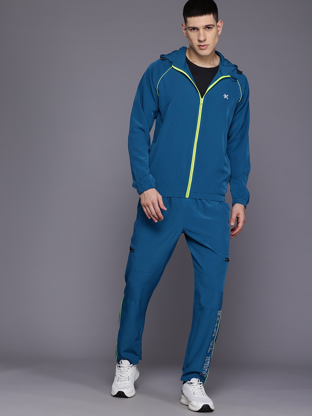 

HRX by Hrithik Roshan Rapid-Dry Training Tracksuits, Teal