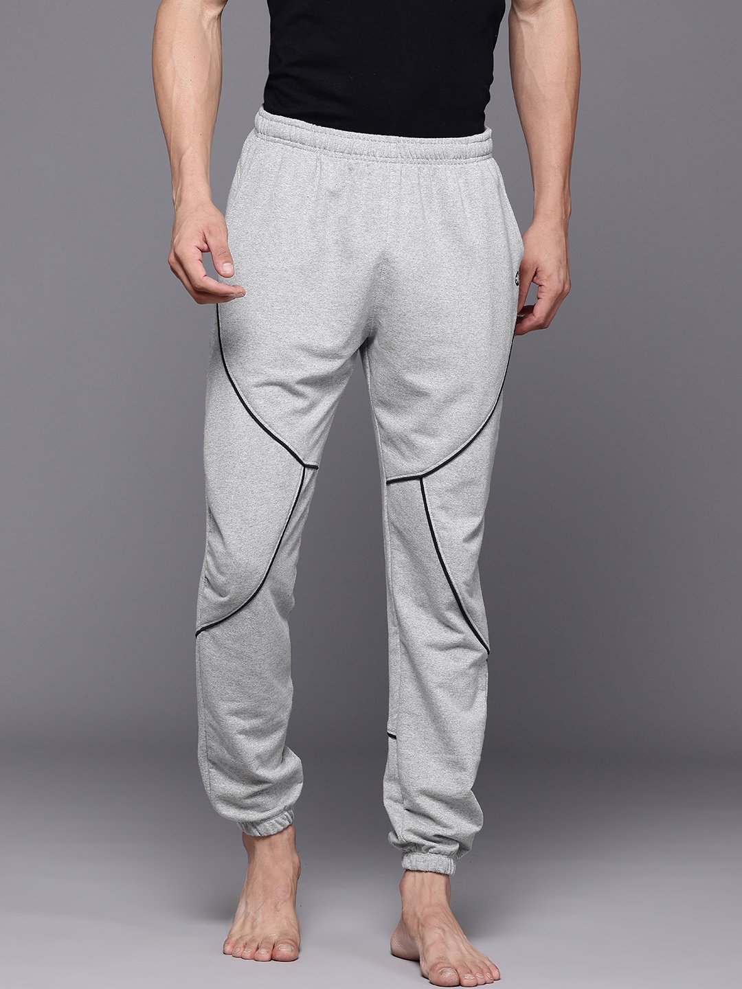 

HRX by Hrithik Roshan Paneled Yoga Trackpants, Grey