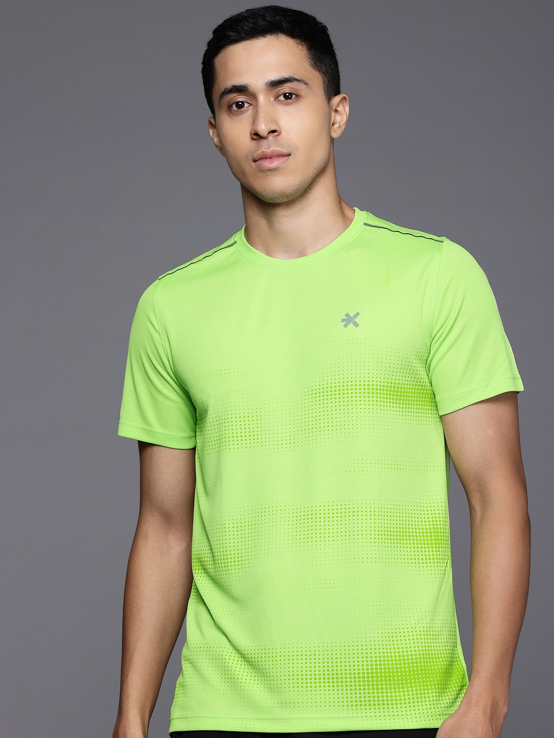 

HRX by Hrithik Roshan Printed Rapid-Dry Running T-shirt, Green