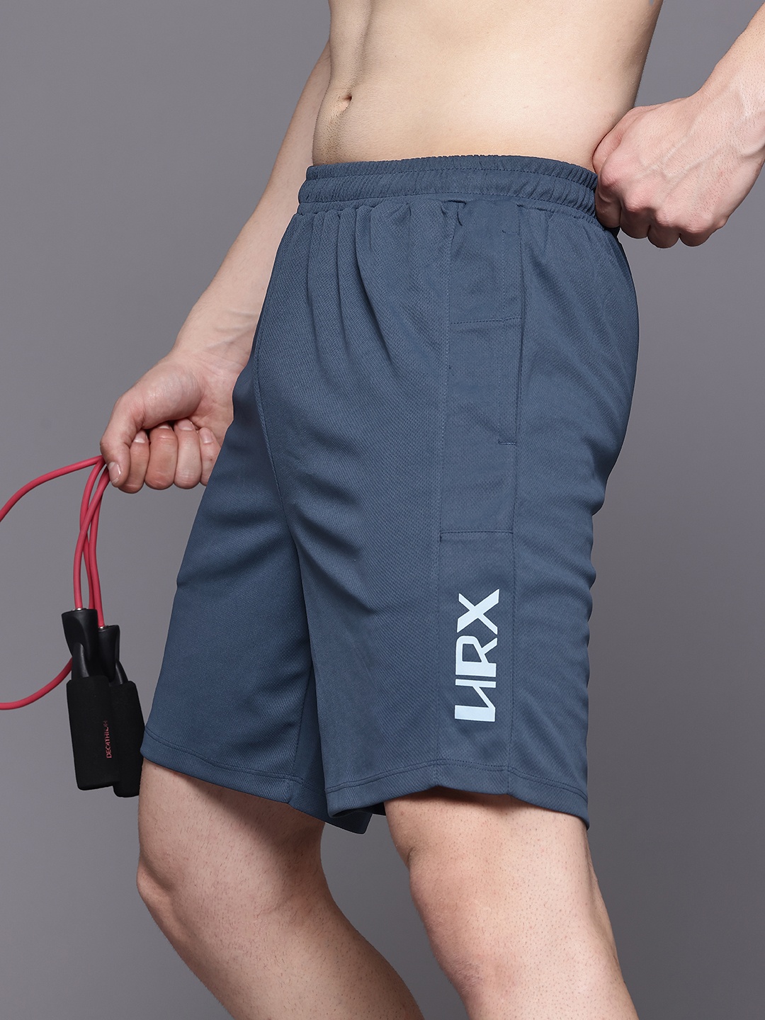 

HRX by Hrithik Roshan Men Rapid-Dry Training Shorts, Blue