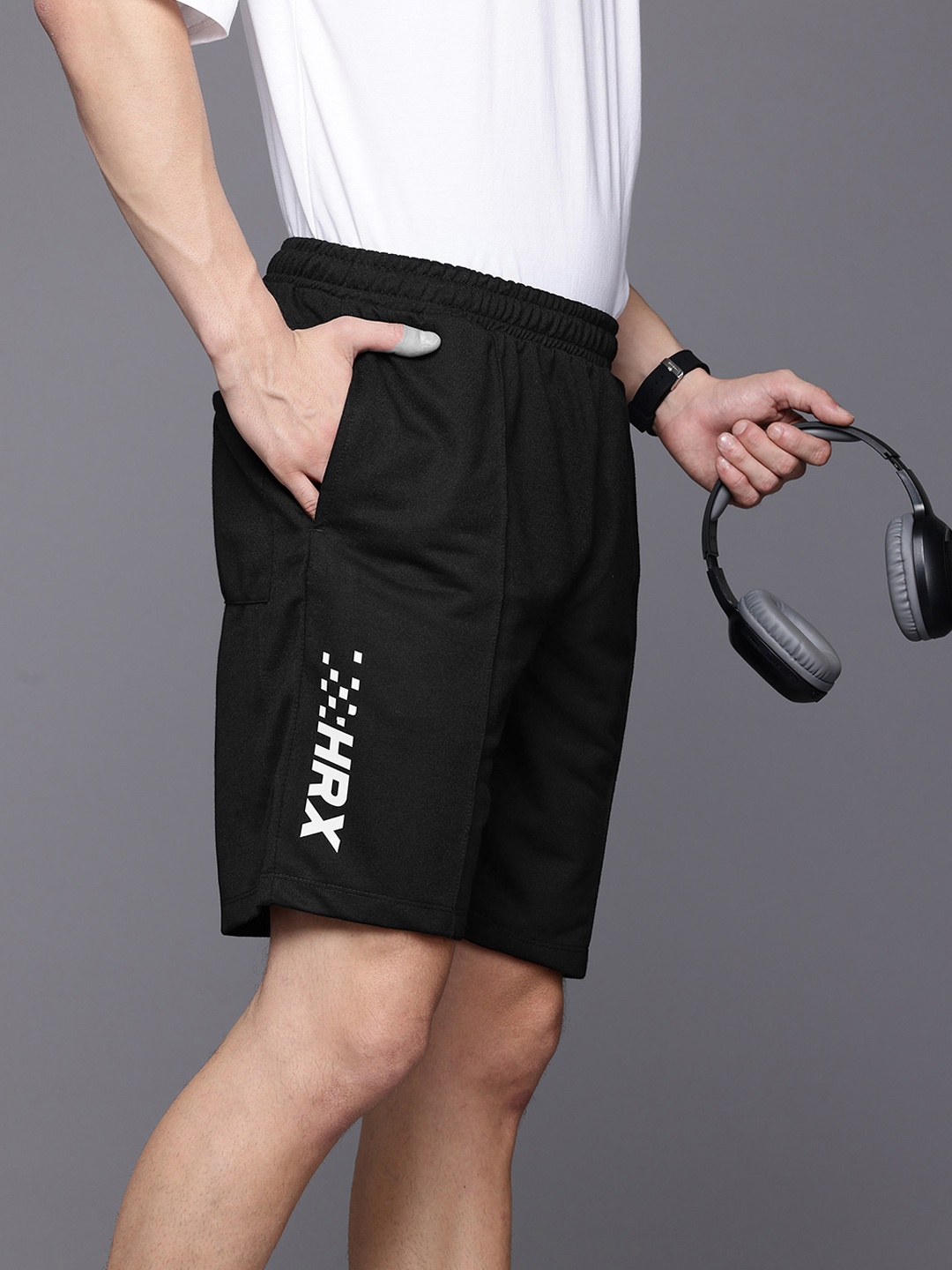 

HRX by Hrithik Roshan Men Printed Lifestyle Shorts, Black