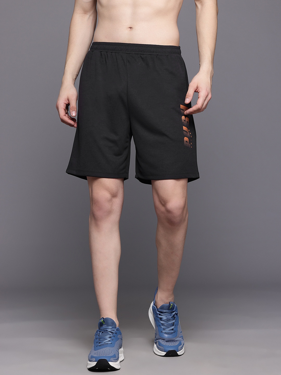 

HRX by Hrithik Roshan Men Rapid-Dry Training Shorts, Black
