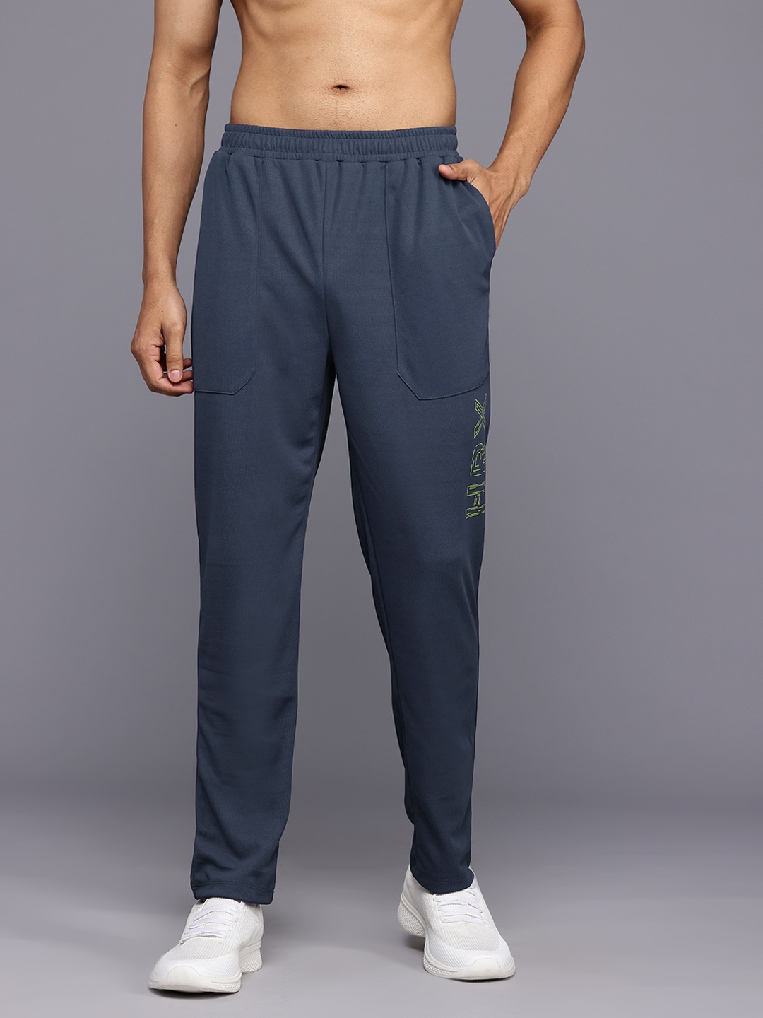 

HRX by Hrithik Roshan Men Rapid-Dry Training Track Pants, Navy blue