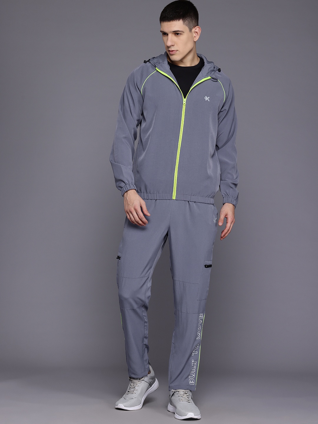 

HRX by Hrithik Roshan Rapid-Dry Training Track Suits, Grey
